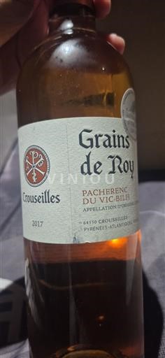 Lounais-Ranska Pacherenc-du-vic-bilh Crouseilles Grains de Roy 2017