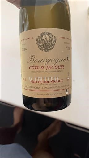 Bourgogne Domaine Alain et Julien Vignot 2018