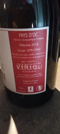 Languedoc og Roussillon Pays d'Oc GAEC Laguen 2018