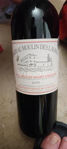 Vin Rouge sec Château Moulin des Laurets 2015 France Bordeaux Puisseguin-saint-émilion AOC