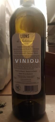 Bordeaux Bordeaux beli. Château Suduiraut Lions de Suduiraut 2023