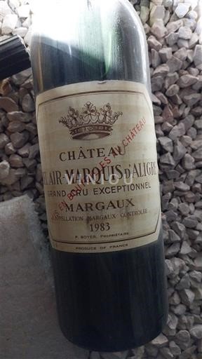 Burdeos Margaux Château Bel Air-Marquis d'Aligre 1983