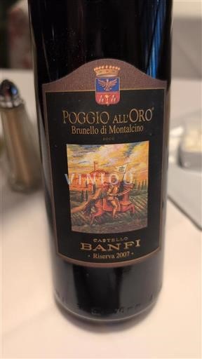 Tuscan Wines Brunello di Montalcino Castello Banfi Poggio all'Oro 2007