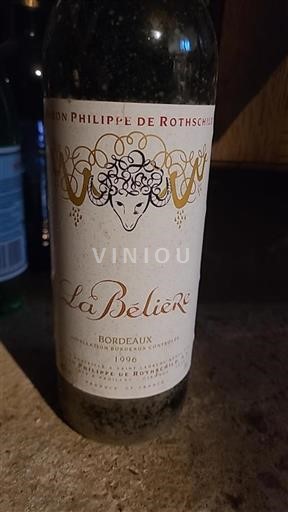 Bordeaux Baron Philippe de Rothschild La Bélière 1996