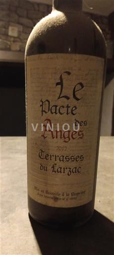 Vin Rouge sec Le Pacte des Anges 2012 France Languedoc Terrasses-du-larzac AOC