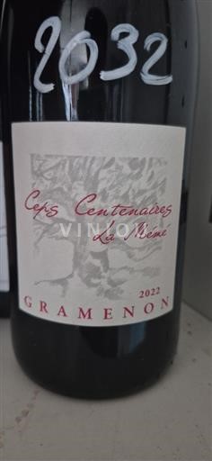 Rhônen laakso Côtes-du-rhône Gramenon Ceps Centenaires La Mémé 2022