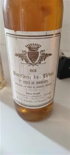 Bordeaux Côtes-de-Bordeaux Bourdeiu du Bédat 1978