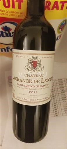 Bordeaux Saint-Émilion Grand Cru Grand Cru Château Lagrange de Lescure 2019