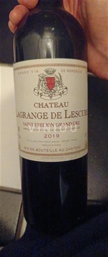 Bordeaux Saint-Émilion Grand Cru Grand Cru Château Lagrange de Lescure 2019