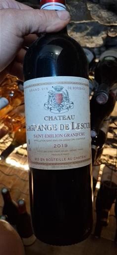 Vin Rouge sec Château Lagrange de Lescure 2019 France Bordeaux Saint-Émilion Grand Cru AOC Grand Cru