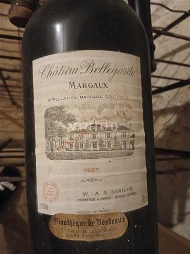 Burdeos Margaux Château Bellegarde 1987