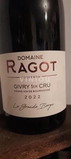 Bourgogne Premier Cru Domaine Ragot La Grande Berge 2022