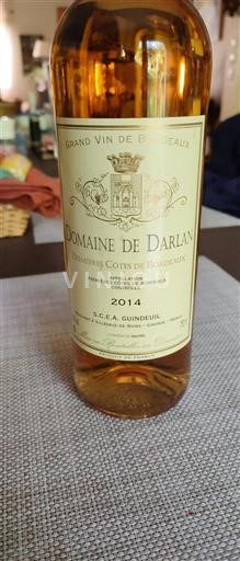Bordeaux Premières Côtes de Bordeaux Domaine Darlan 2014