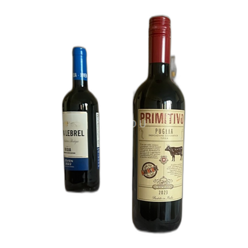 Vin Rouge sec Primitivo 2023 Italie Pouilles DOC