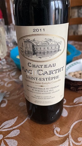 Burdeos Saint-Estèphe Château MacCarthy 2011