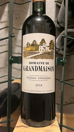 Bordeaux Pessac-Léognan Domaine Grandmaison 2018