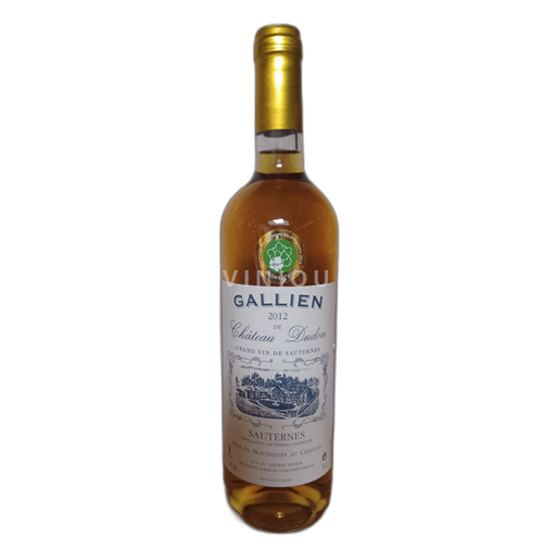 Bordeaux Sauternes Château Dudon Gallien 2012
