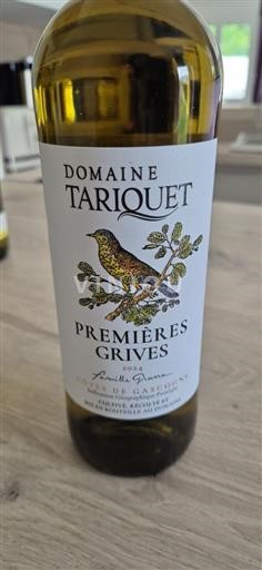 Sud-Ovest Côtes de Gascogne Domaine Tariquet Premières Grives 2024