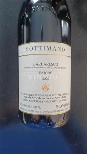 Piamonte Barbaresco Sottimano Pajoré 2020