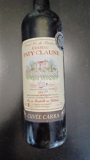 Burdeos Blaye-Côtes de Burdeos Château Paty Claune Carra 2019