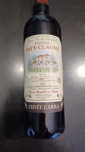 Burdeos Blaye-Côtes de Burdeos Château Paty Claune Carra 2022