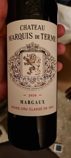 Burdeos Margaux Grand Cru Château Marquis de Terme 2020