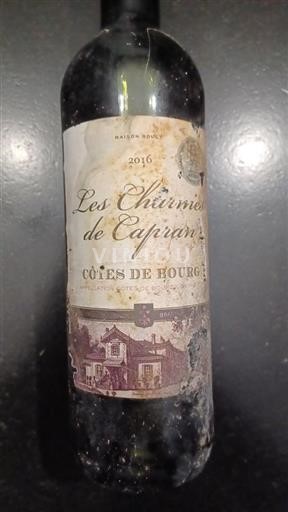 Vin Rouge sec Les Charmes de Capran Maison Bouey 2016 France Bordeaux Côtes-de-bourg AOC