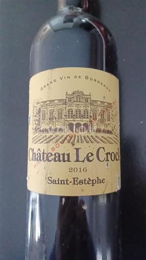 Bordéus Saint-Estèphe Le Crock 2016