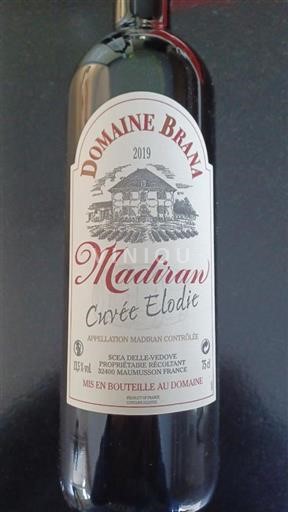 Sud-Ouest Madiran Domaine Brana Elodie 2019