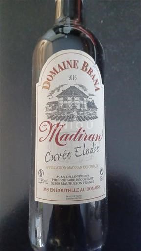 Sud-Ouest Madiran Domaine Brana Elodie 2016