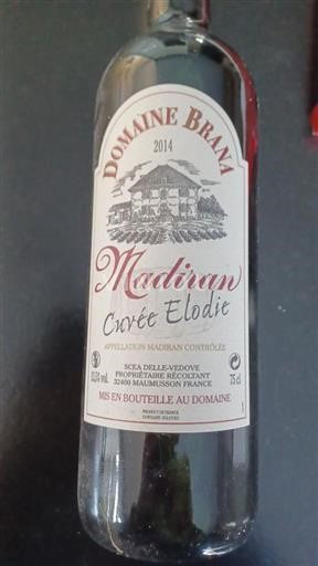 Sud-Ouest Madiran Domaine Brana Elodie 2014
