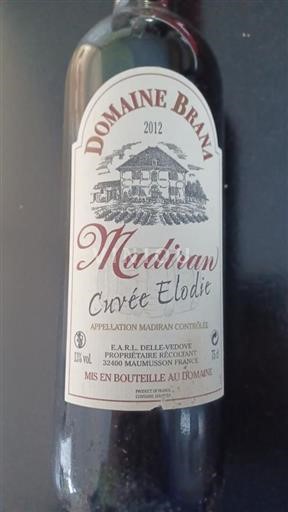 Sud-Ouest Madiran Domaine Brana Elodie 2012