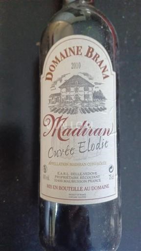 Sud-Ouest Madiran Domaine Brana Elodie 2010