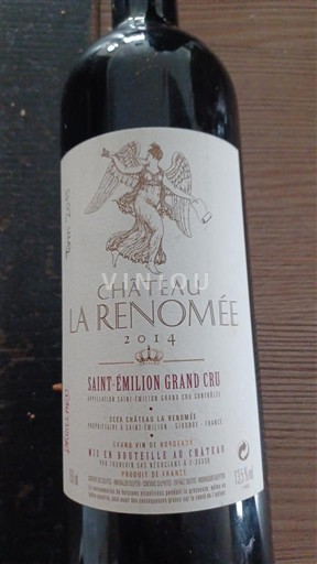Bordeaux Saint-Émilion Grand Cru Grand Cru Château La Renommée 2014