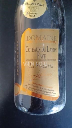 Loire Valley Coteaux-du-Layon Domaine Des Closserons La Placette 2013