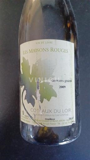 Loirevallei Coteaux du Loir Les Maisons Rouges derniers grains 2009
