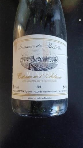 Loiren laakso Coteaux-de-l'aubance Domaine Des Rochelles 2011