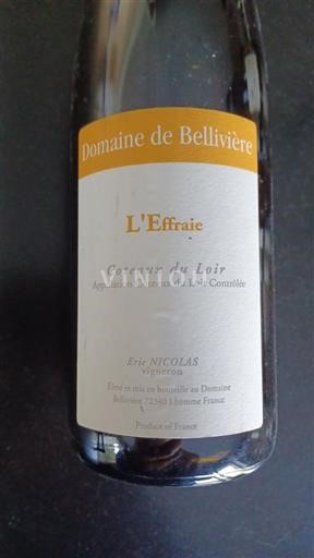 Loiretal Coteaux-du-Loir Domaine Bellivière L'Effraie 2018