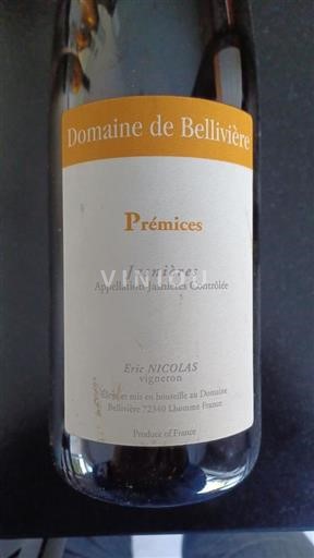 Loiretal Coteaux-du-Loir Domaine Bellivière Prémices 2019