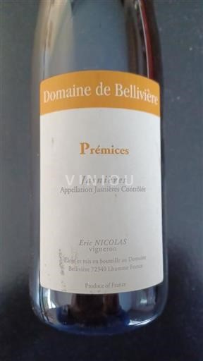 Loiretal Coteaux-du-Loir Domaine Bellivière Prémices 2019