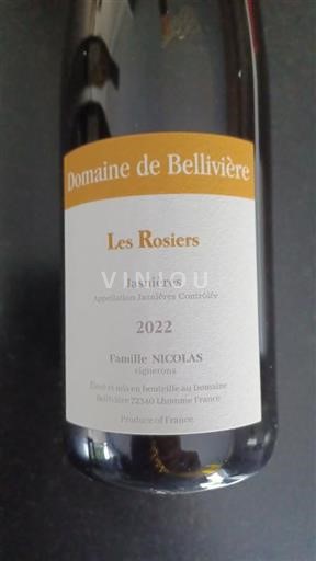 Loiretal Jasnières Domaine Bellivière Les Rosiers 2022