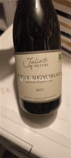 Thung lũng Rhône Côtes-du-rhône-villages Juliette Meffre 2017