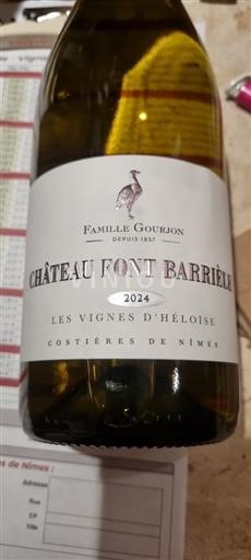 Valle del Rodano Costières di Nîmes Château Font Barrièle Les Vignes d'Héloïse 2024