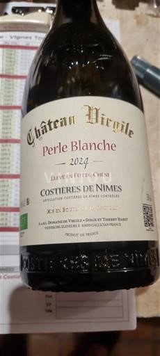 Rhône-dalen Costières-de-nîmes Château Virgile Perle Blanche 2024