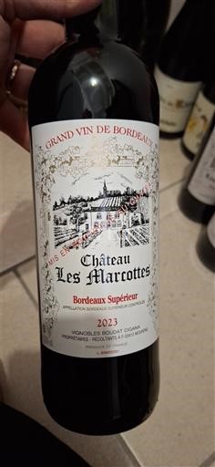 Bordeaux Bordeaux Supérieur Château Les Marcottes 2023