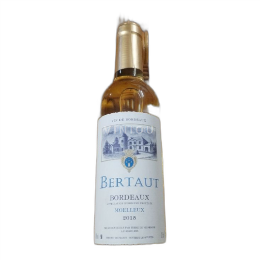 Vin Blanc moelleux Château Bertaut 2015 France Bordeaux AOC