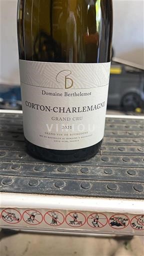 Vin Blanc sec Domaine Berthelemot 2021 France Bourgogne Corton-charlemagne AOC Grand Cru