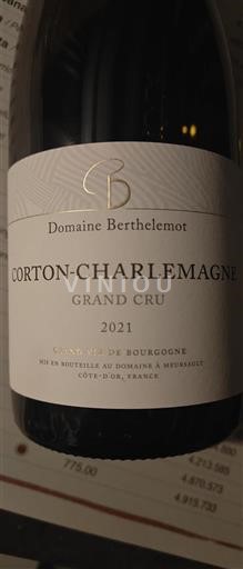 Bourgogne Corton-charlemagne Grand Cru Domaine Berthelemot 2021