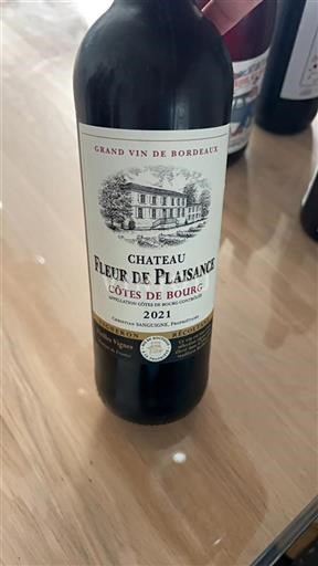 Bordéus Côtes-de-bourg Château Fleur de Plaisance 2021