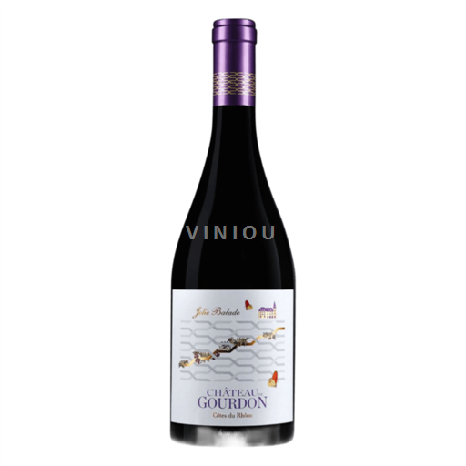 Vin Rouge sec Jolie Ballade Château Gourdon 2020 France Vallée du Rhône Côtes-du-rhône AOC
